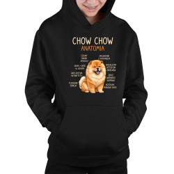 Chow chow - anatomia - dziecięca bluza na prezent