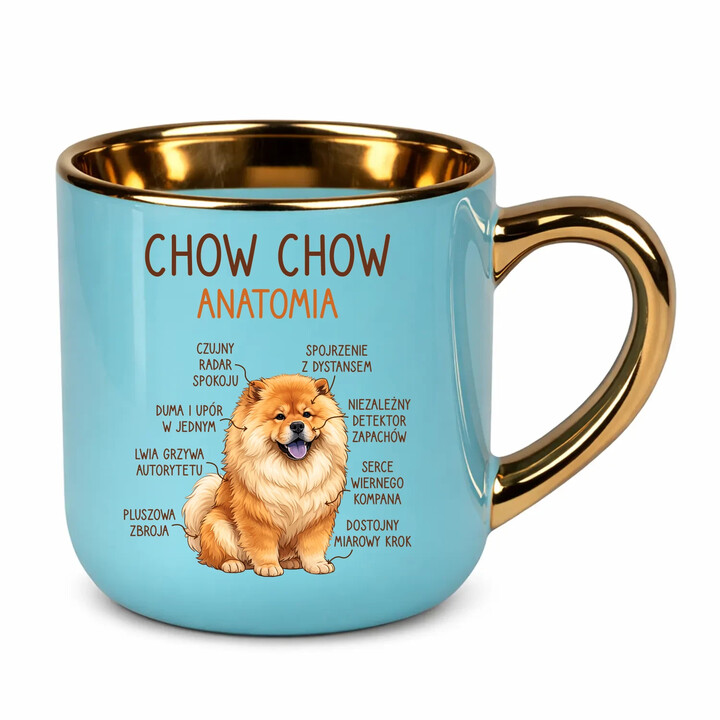 Chow chow - anatomia - elegancki kubek na prezent