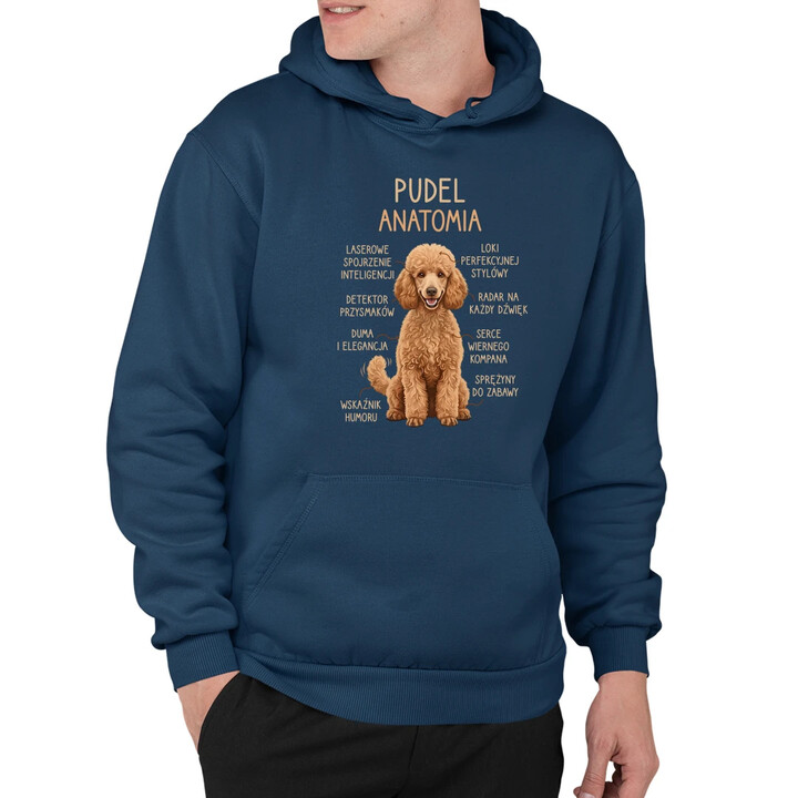 Pudel - anatomia - męska bluza na prezent