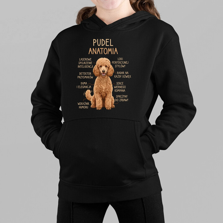 Pudel - anatomia - dziecięca bluza na prezent