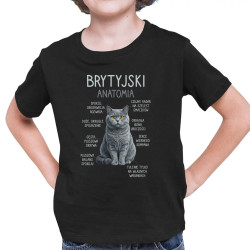 Brytyjski - anatomia - dziecięca koszulka na prezent