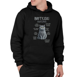 Brytyjski - anatomia - męska bluza na prezent