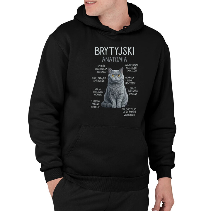 Brytyjski - anatomia - męska bluza na prezent