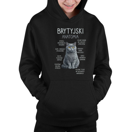 Brytyjski - anatomia - dziecięca bluza na prezent