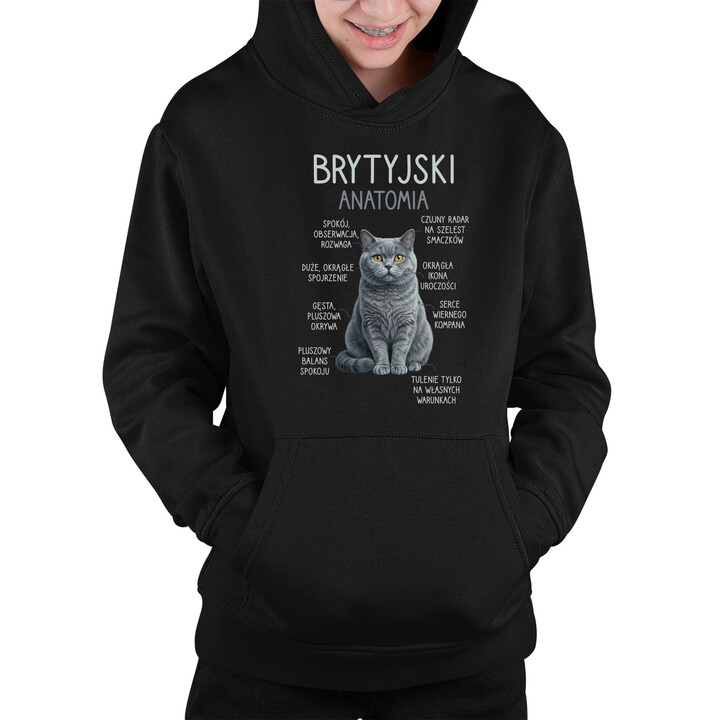 Brytyjski - anatomia - dziecięca bluza na prezent