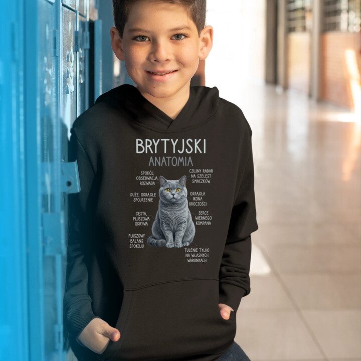 Brytyjski - anatomia - dziecięca bluza na prezent