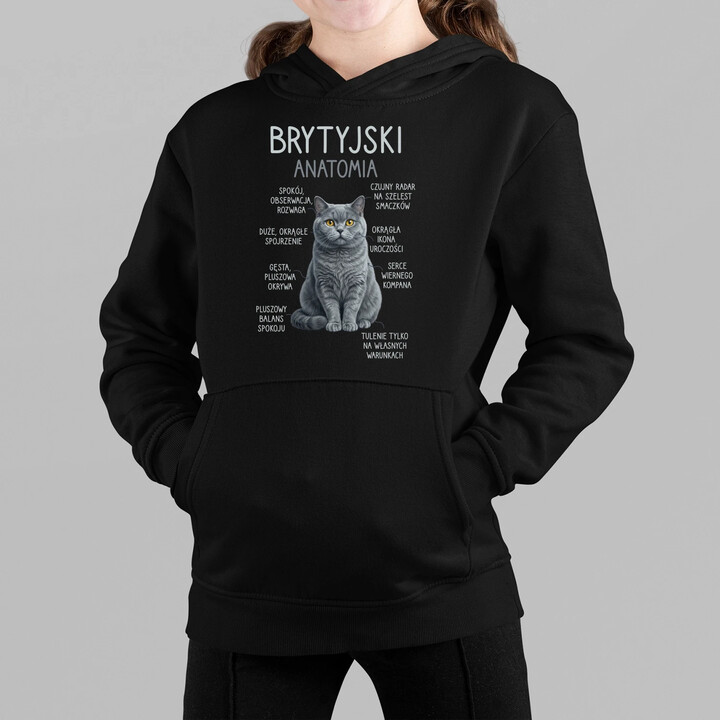 Brytyjski - anatomia - dziecięca bluza na prezent