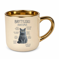 Brytyjski - anatomia - elegancki kubek na prezent