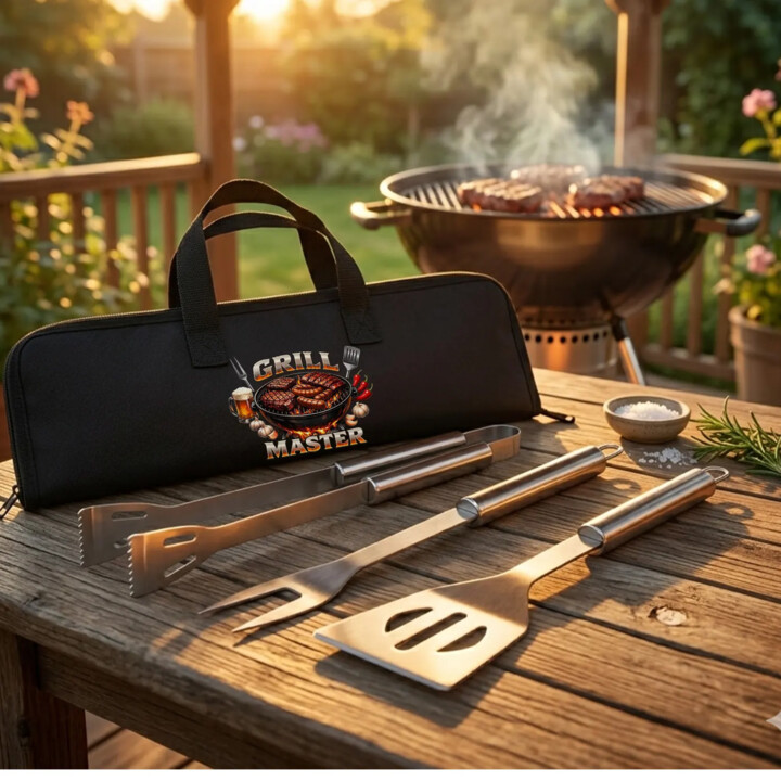 Grill master - narzędzia do grilla w etui z nadrukiem