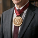 50 urodziny - drewniany medal z grawerem