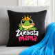 Żajebista mama v3 - czarna poduszka na prezent