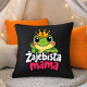 Żajebista mama v3 - czarna poduszka na prezent