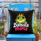 Żajebista mama v3 - czarna poduszka na prezent