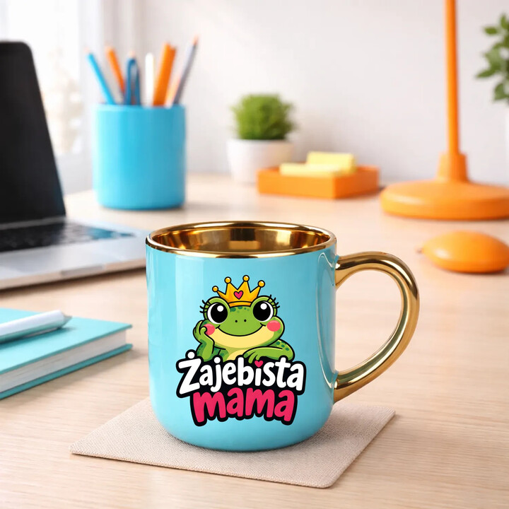 Żajebista mama v3 - kubek elegancki na prezent