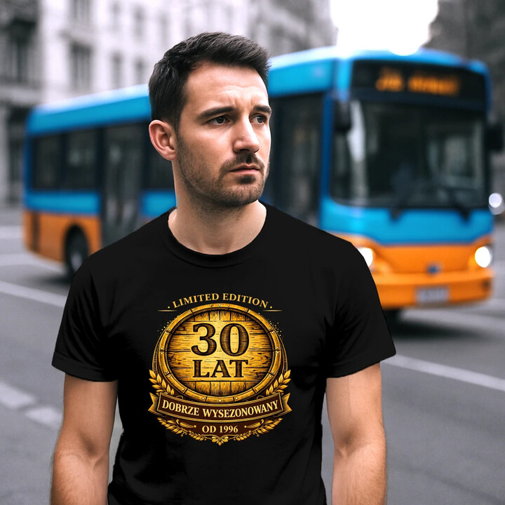 Limited edition 30 lat - dobrze wysezonowany - od 1996 - męska koszulka na prezent