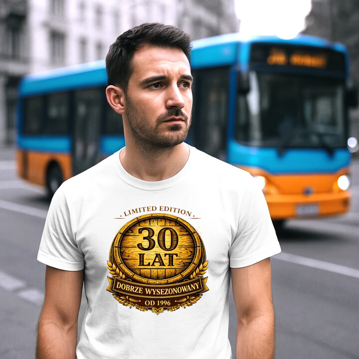 Limited edition 30 lat - dobrze wysezonowany - od 1996 - męska koszulka na prezent