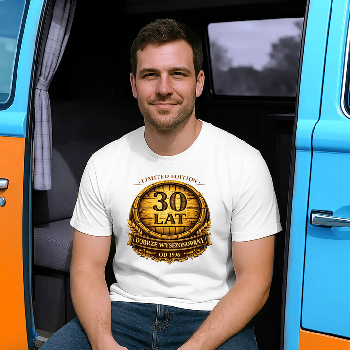 Limited edition 30 lat - dobrze wysezonowany - od 1996 - męska koszulka na prezent