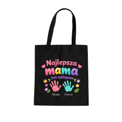 Najlepsza mama jest zaklepana + imiona - torba na prezent - produkt personalizowany