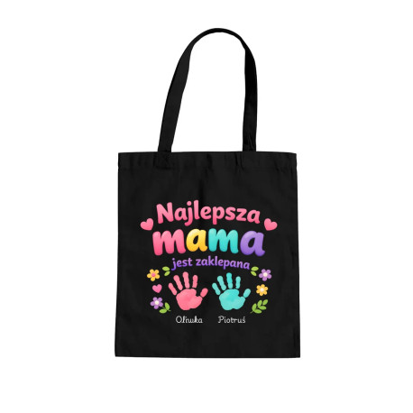 Najlepsza mama jest zaklepana + imiona - torba na prezent - produkt personalizowany