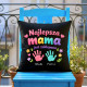 Najlepsza mama jest zaklepana + imiona - czarna poduszka na prezent - produkt personalizowany