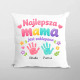 Najlepsza mama jest zaklepana + imiona - poduszka na prezent - produkt personalizowany