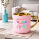 Najlepsza mama jest zaklepana + imiona - kubek elegancki na prezent - produkt personalizowany