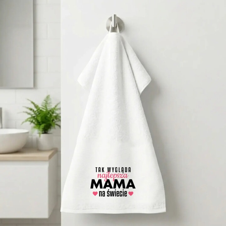 Zestaw prezentowy dla mamy - mama odpoczywa - ręcznik, kubek i zawieszka