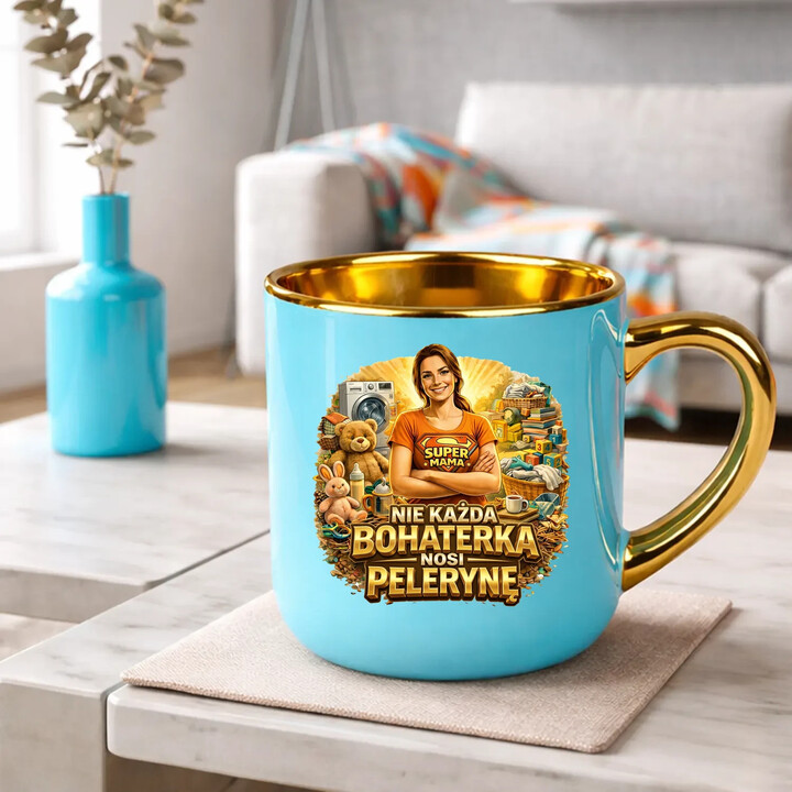 Nie każda bohaterka nosi pelerynę - Mama - kubek elegancki na prezent