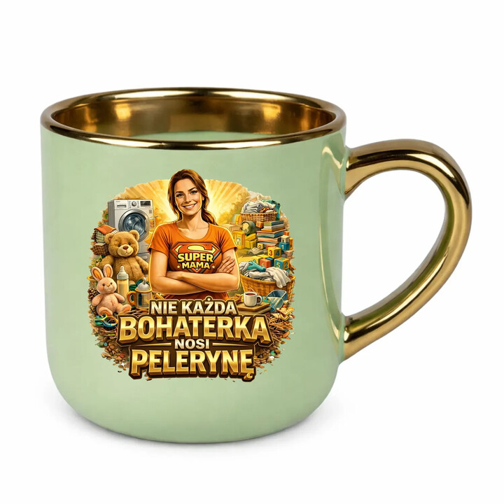 Nie każda bohaterka nosi pelerynę - Mama - kubek elegancki na prezent