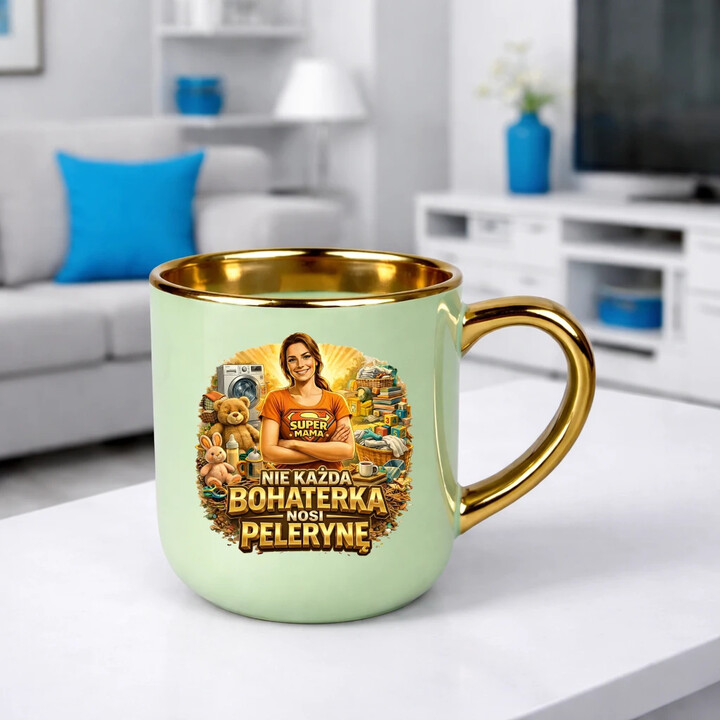 Nie każda bohaterka nosi pelerynę - Mama - kubek elegancki na prezent