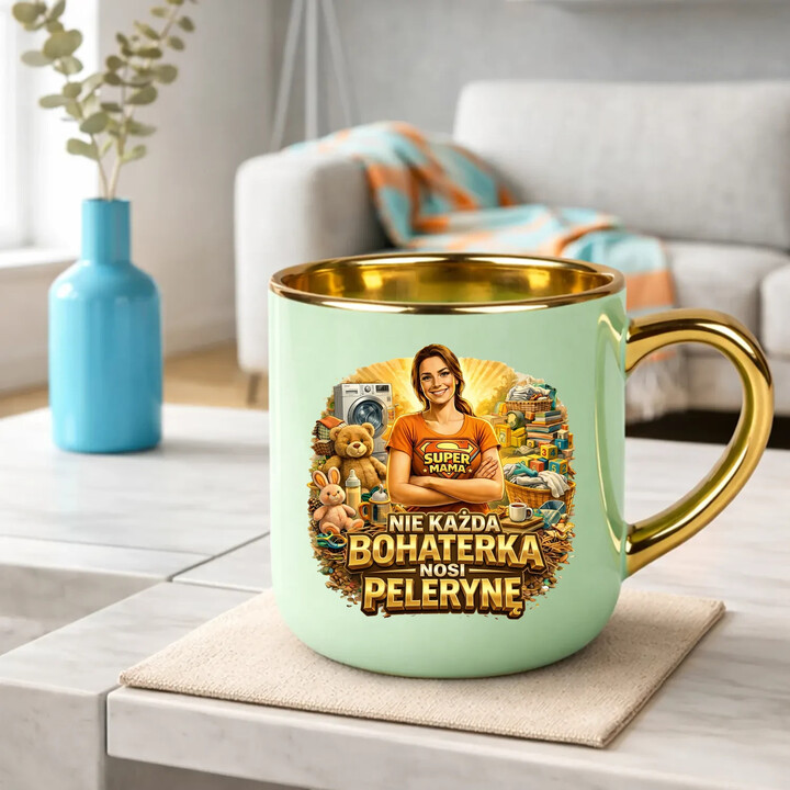 Nie każda bohaterka nosi pelerynę - Mama - kubek elegancki na prezent