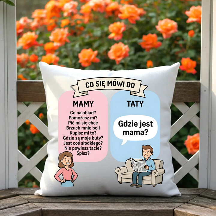 Co się mówi do mamy - poduszka na prezent
