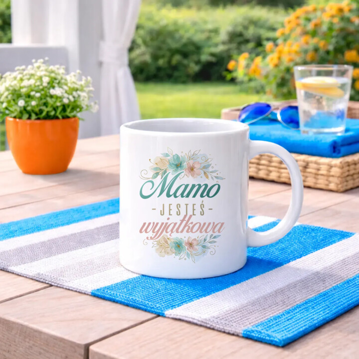 Mamo, jesteś wyjątkowa - kubek na prezent
