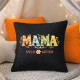 Mama - imiona - czarna poduszka na prezent – produkt personalizowany