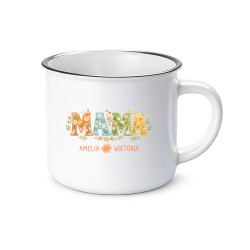 Mama - imiona - kubek emaliowany na prezent – produkt personalizowany