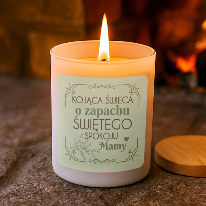 Kojąca świeca o zapachu świętego spokoju mamy - świeczka zapachowa na prezent
