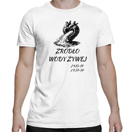 Źródło wody żywej - męska koszulka na prezent - Szwalnia Św. Pawła