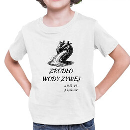 Źródło wody żywej - dziecięca koszulka na prezent - Szwalnia Św. Pawła