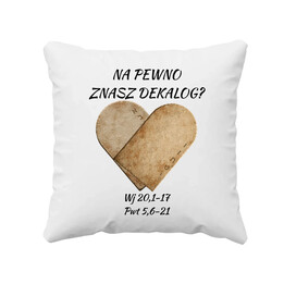 Na pewno znasz dekalog? - poduszka na prezent - Szwalnia Św. Pawła