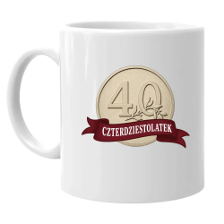 Czterdziestolatek - moneta - kubek na prezent