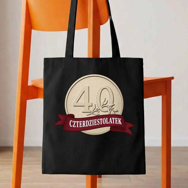 Czterdziestolatek - moneta - torba na prezent