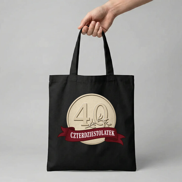Czterdziestolatek - moneta - torba na prezent