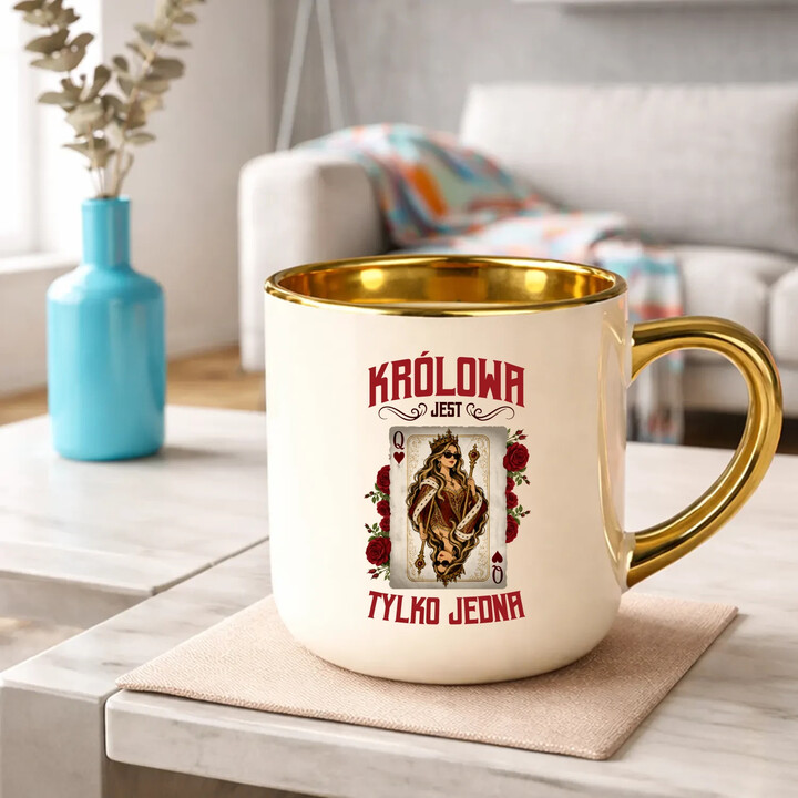 Królowa jest tylko jedna - kubek elegancki na prezent