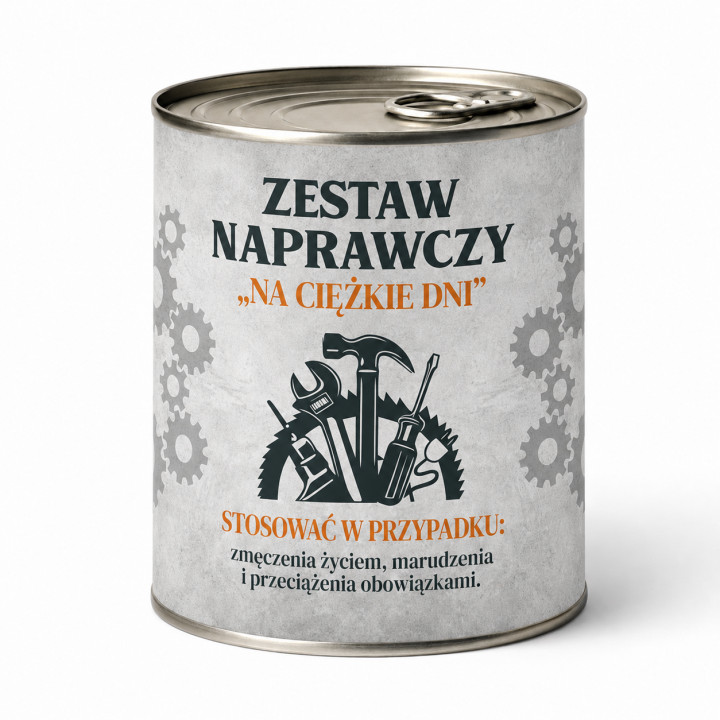 Zestaw naprawczy - Zapakuj w puszkę i zaskocz jeszcze przed rozpakowaniem!