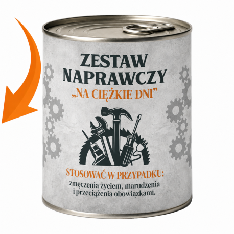 Zestaw naprawczy - Zapakuj w puszkę i zaskocz jeszcze przed rozpakowaniem!