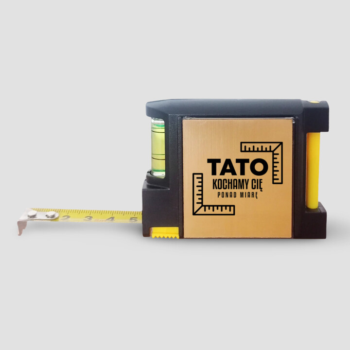 Tato kochamy cię ponad miarę - grawerowana miara z notesikiem