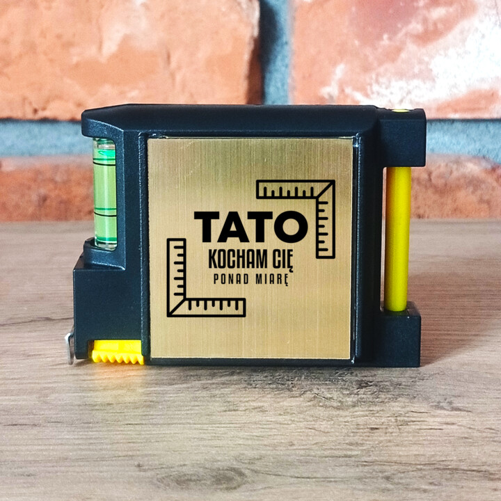 Tato kocham cię ponad miarę - grawerowana miara z notesikiem