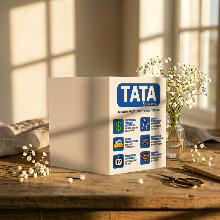 Tata sp. z o.o. - kartka okolicznościowa na prezent dla taty