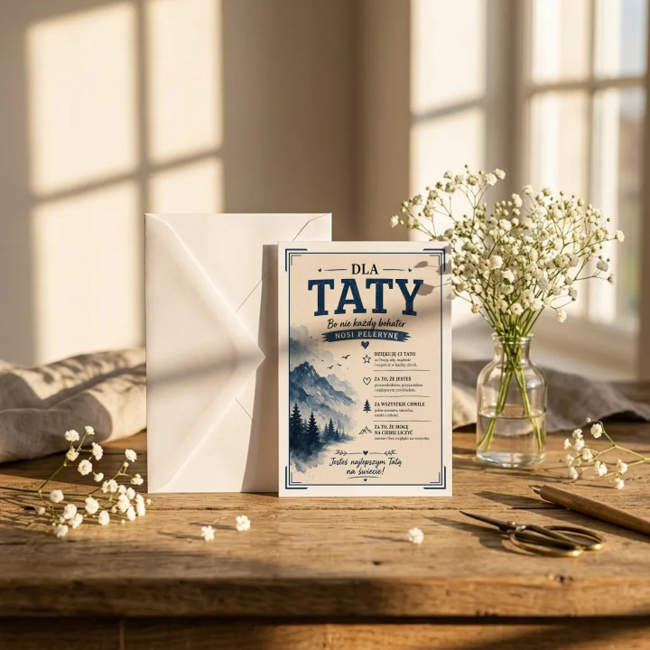 Tata bohater - kartka okolicznościowa na prezent dla taty