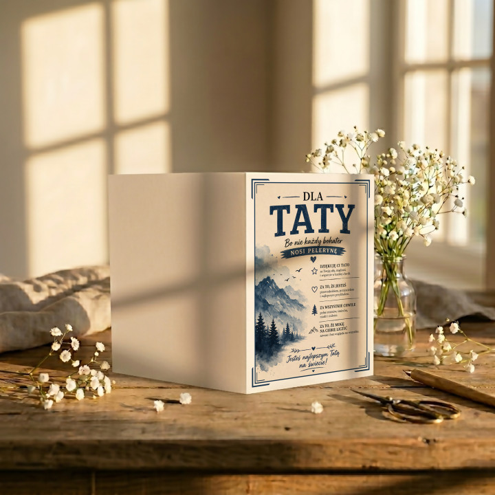 Tata bohater - kartka okolicznościowa na prezent dla taty